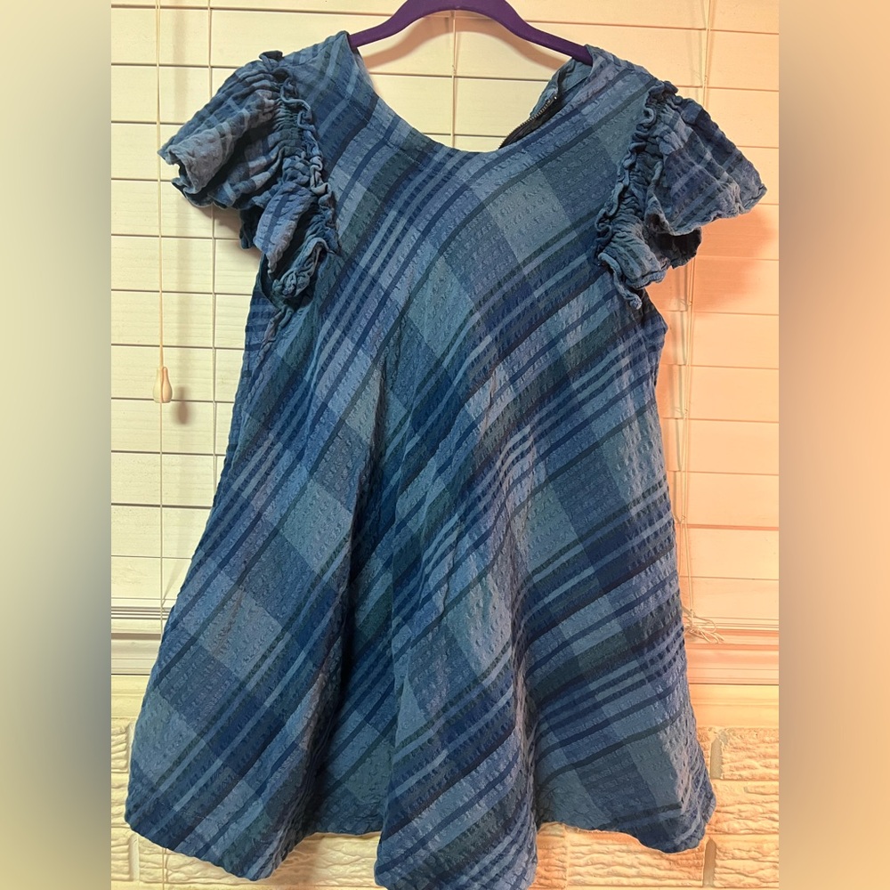 Free People Blue Striped Tunic Dress
